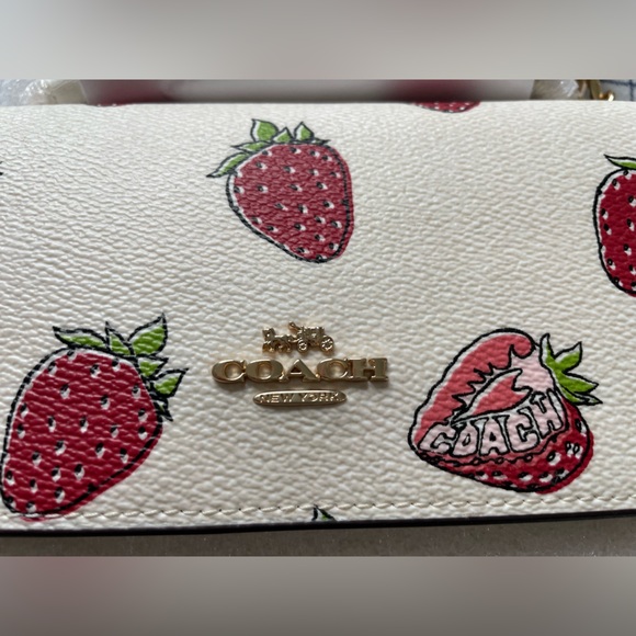 Coach Handbags - NWT  Coach Mini Klare Crossbody Bag With Strawberry Print In Canvas/Chalk CAP94